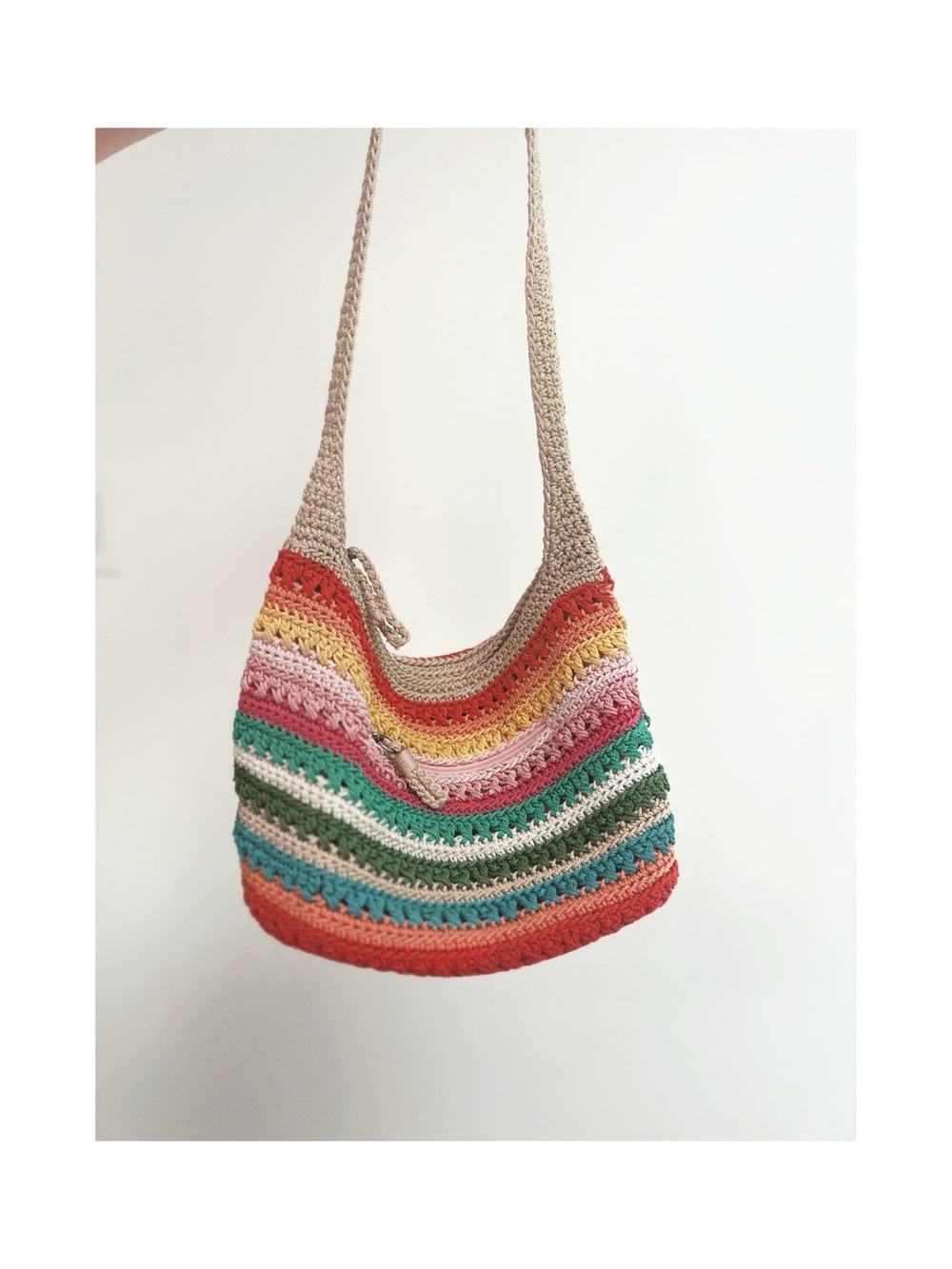THE SAK | Crochet Knit Rainbow Slouchy Bag - Picture 2 of 6